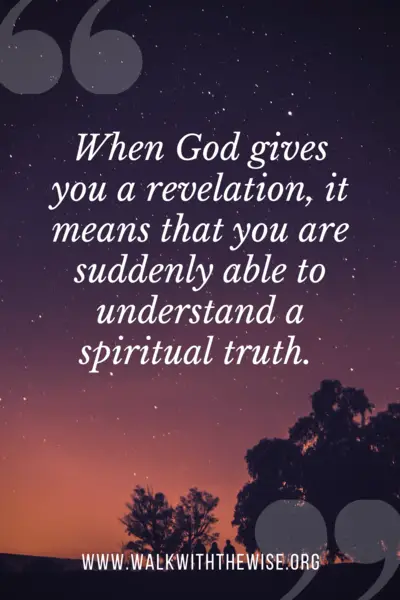 receive a revelation from God